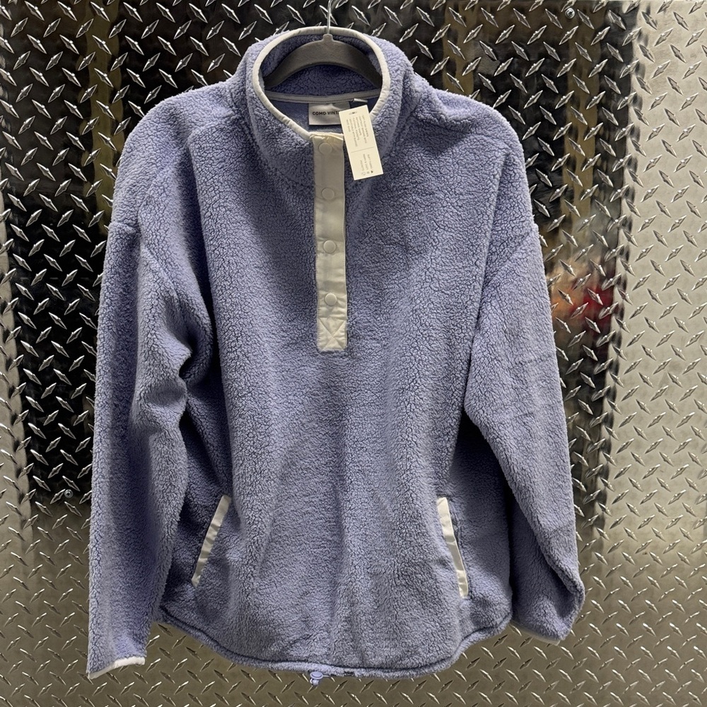 NWT!! Como Vintae Sherpa Teddy Purple Fleece, L/XL